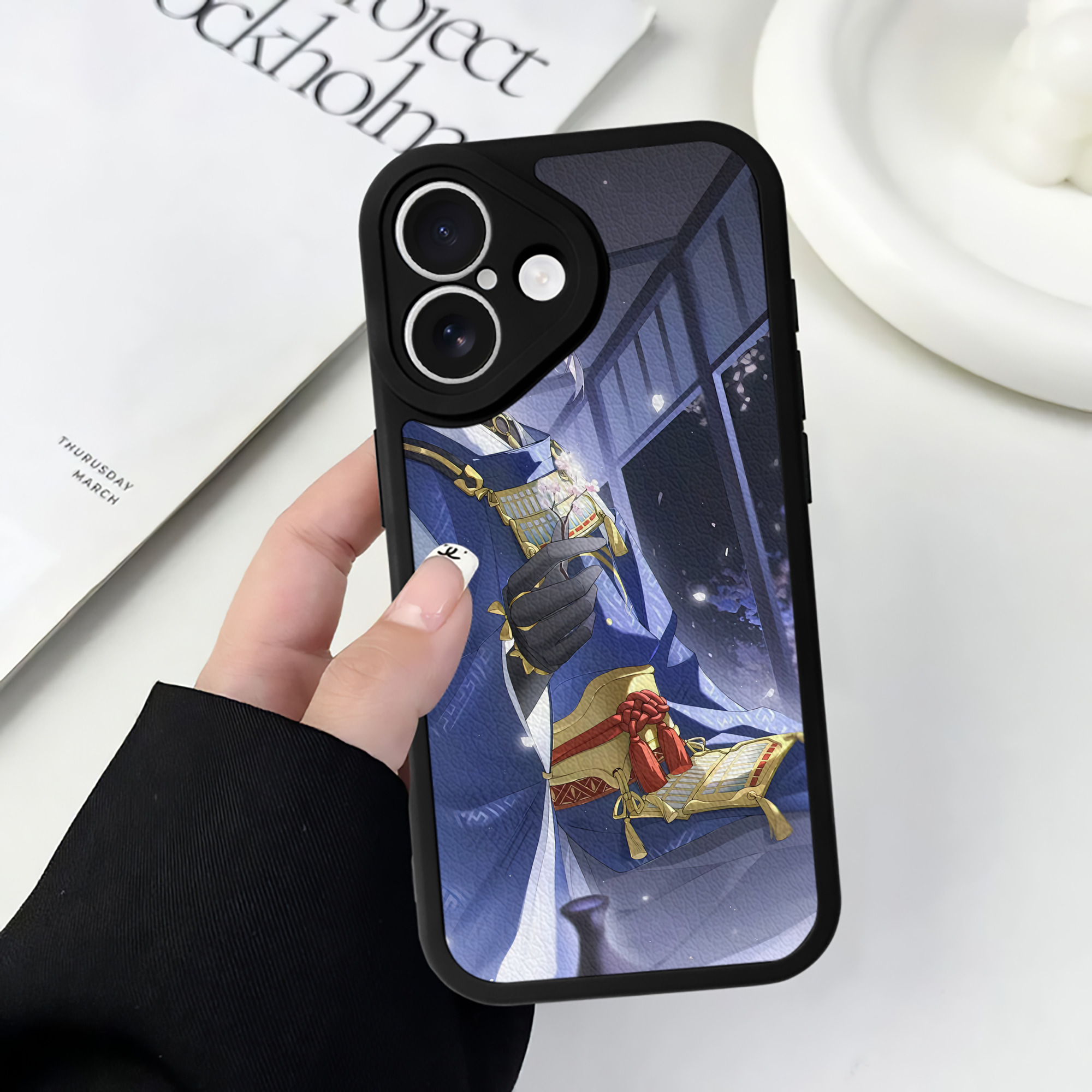 （画像用） 刀剣乱舞 Touken Ranbu 【iPhone 16シリーズ対応】シリコンスマホケース（レザー調） 材質：シリコン